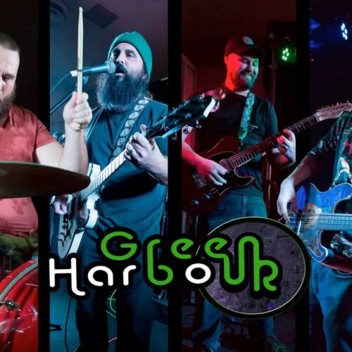 Green Harbour band members playing their instruments
